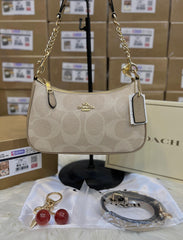 COACH Teri Signature Canvas Shoulder Bag