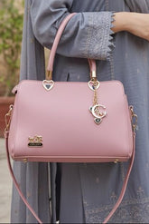 Coach Shoulder Bag with Long Strap & Keychain