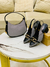 Re-Stock Zara Check Block Heel & Moon Shoulder Bag Combo