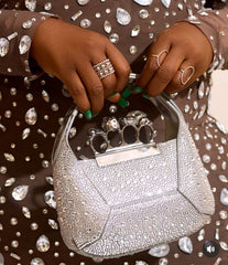 Alexander McQueen Branded Crossbody Bag with Long Chain