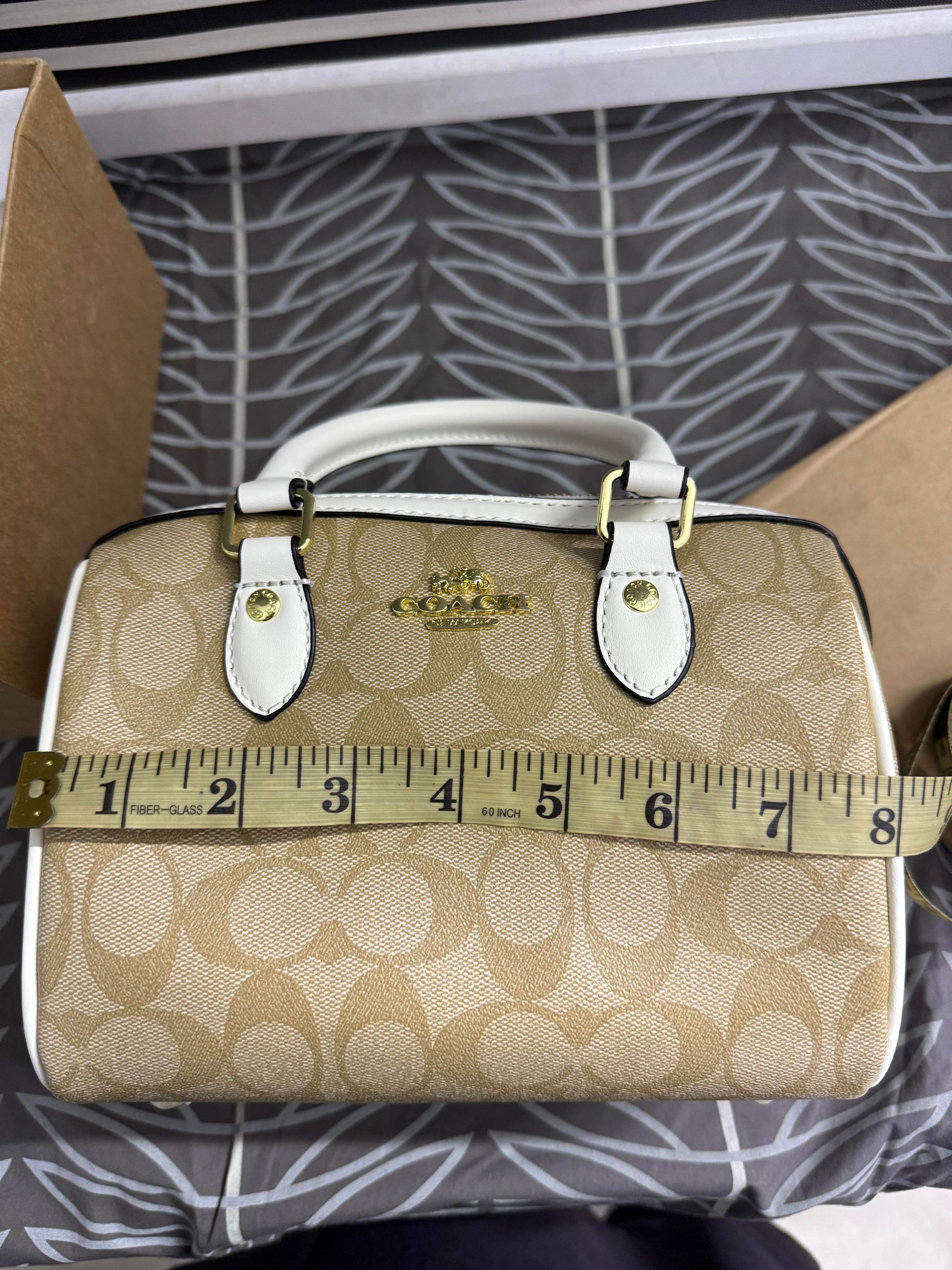 COACH Rowan Satchel Bag Signature Canvas Official Model