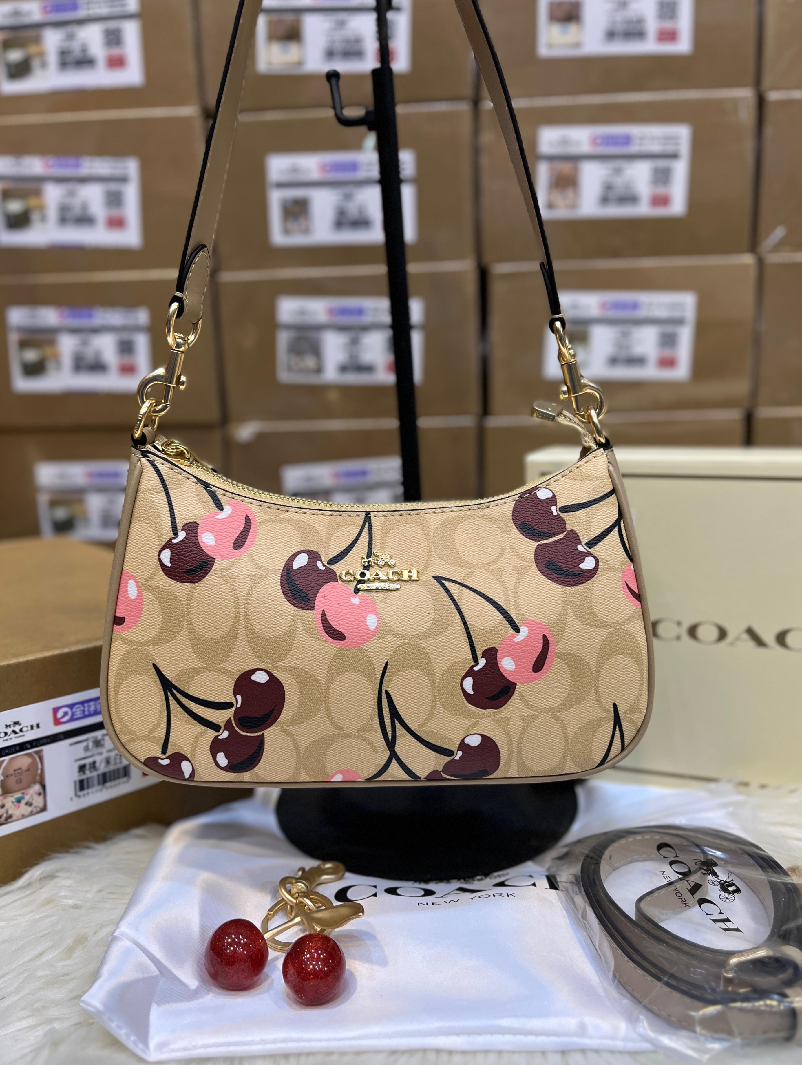 COACH Teri Signature Canvas Shoulder Bag