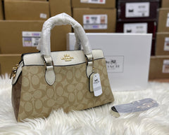 Coach Darcie Carryall Bag in Blocked Signature Canvas