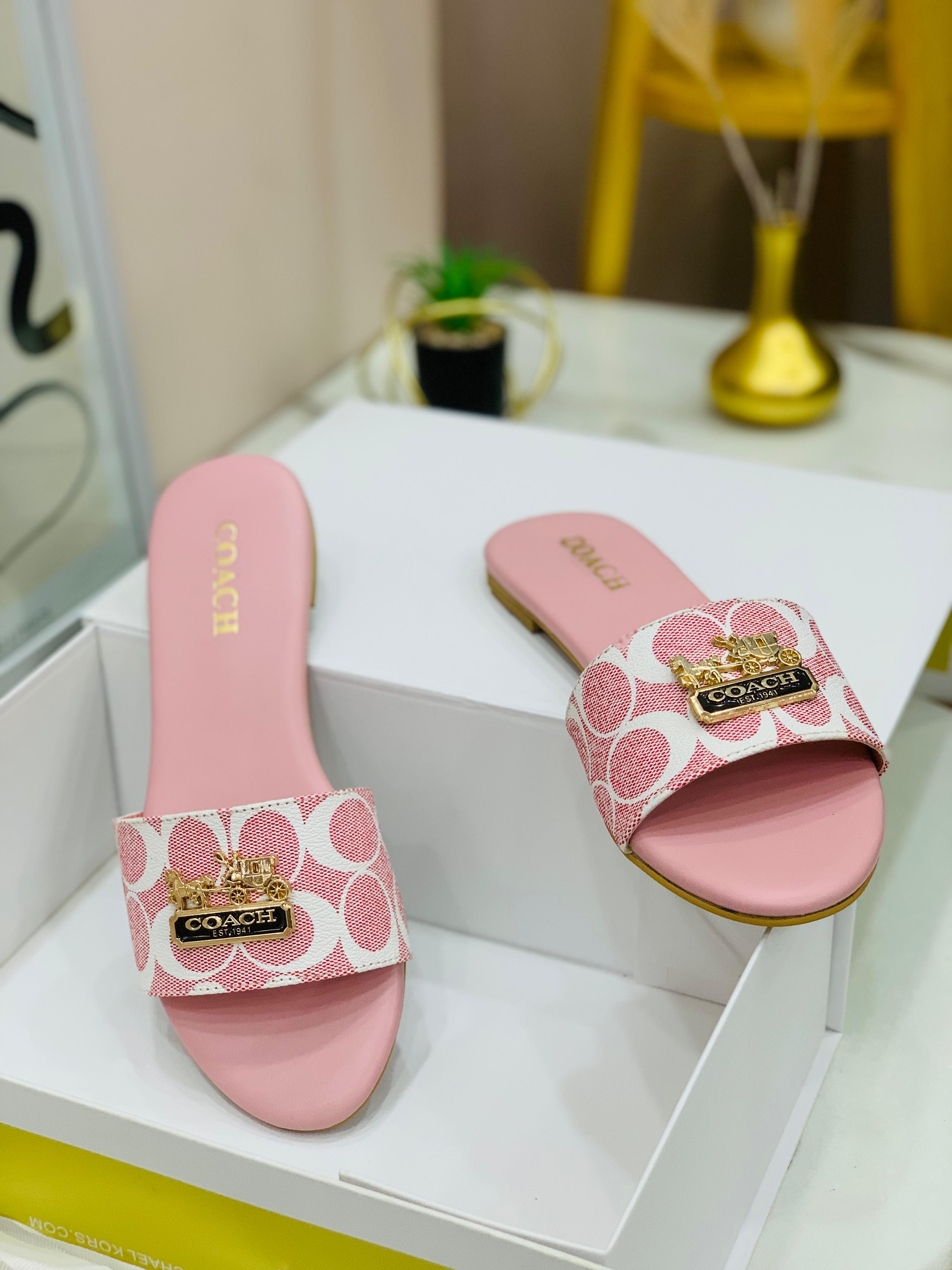 Coach Pink Women’s Flat Slippers