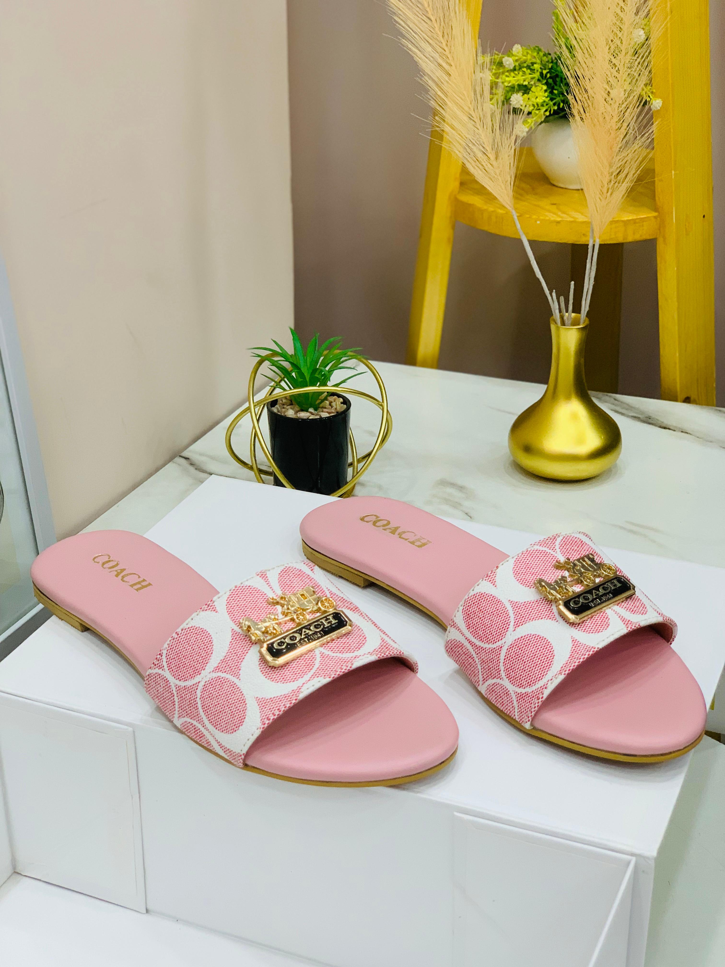 Coach Pink Women’s Flat Slippers