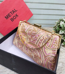 Fancy Hand Clutch for Women Stylish Metal Body