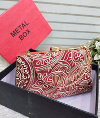 Fancy Hand Clutch for Women Stylish Metal Body