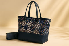 High Quality Printed 2 Piece Tote Bag with Wallet 