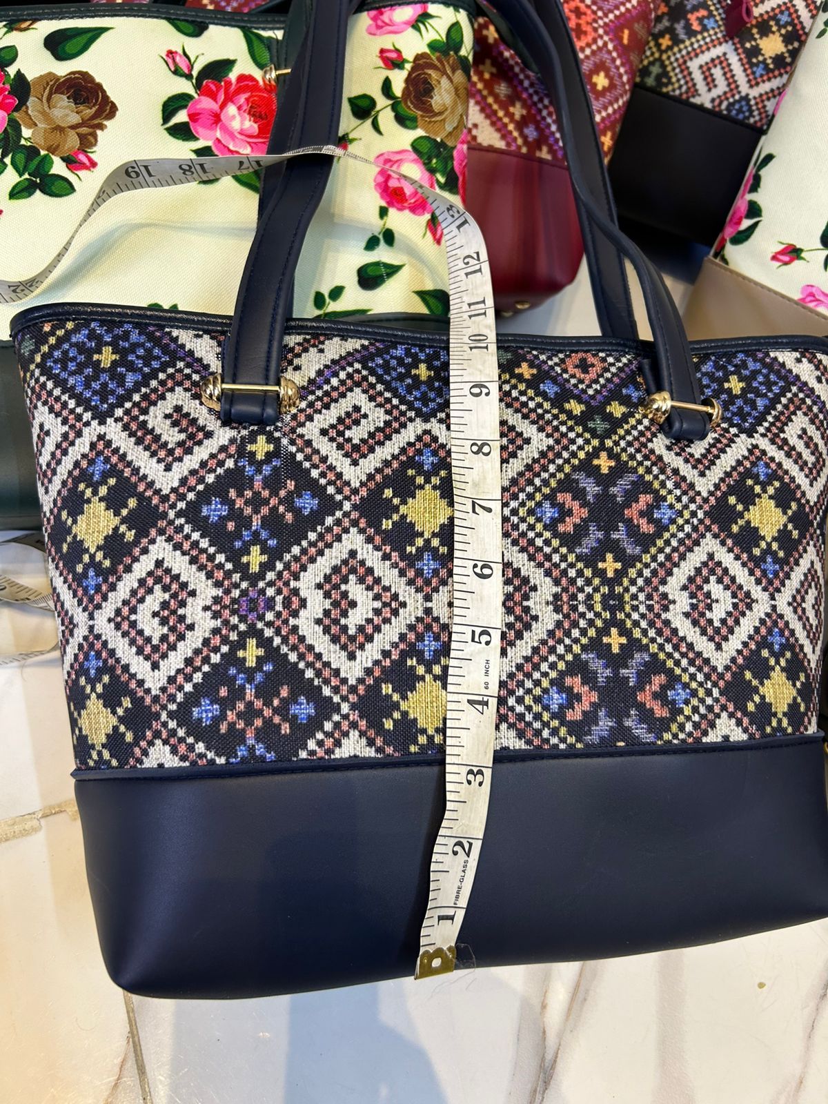 High Quality Printed 2 Piece Tote Bag with Wallet 