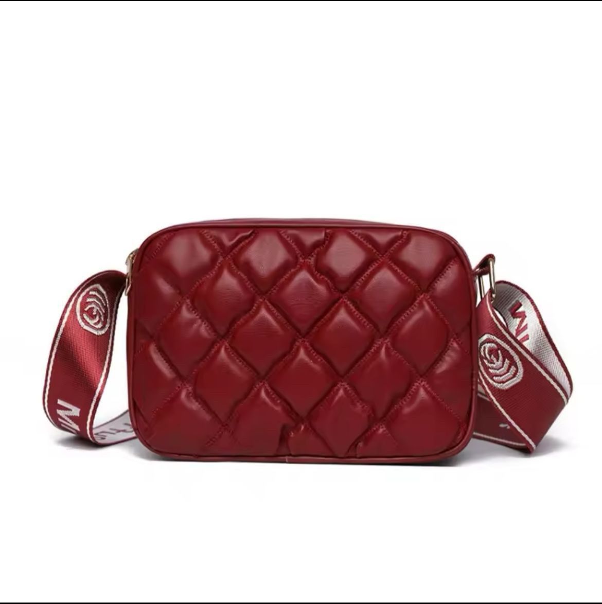 Imported Ladies Mr Puffer Handbag Long Belt & Double Zipper