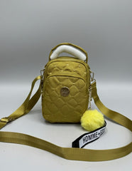 Imported Parachute Crossbody Bag with Keychain