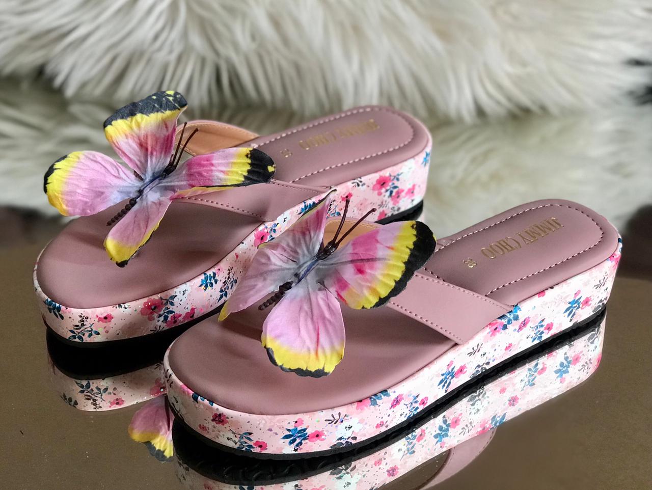 Jimmy Choo Butterfly Wedges with Brand Box