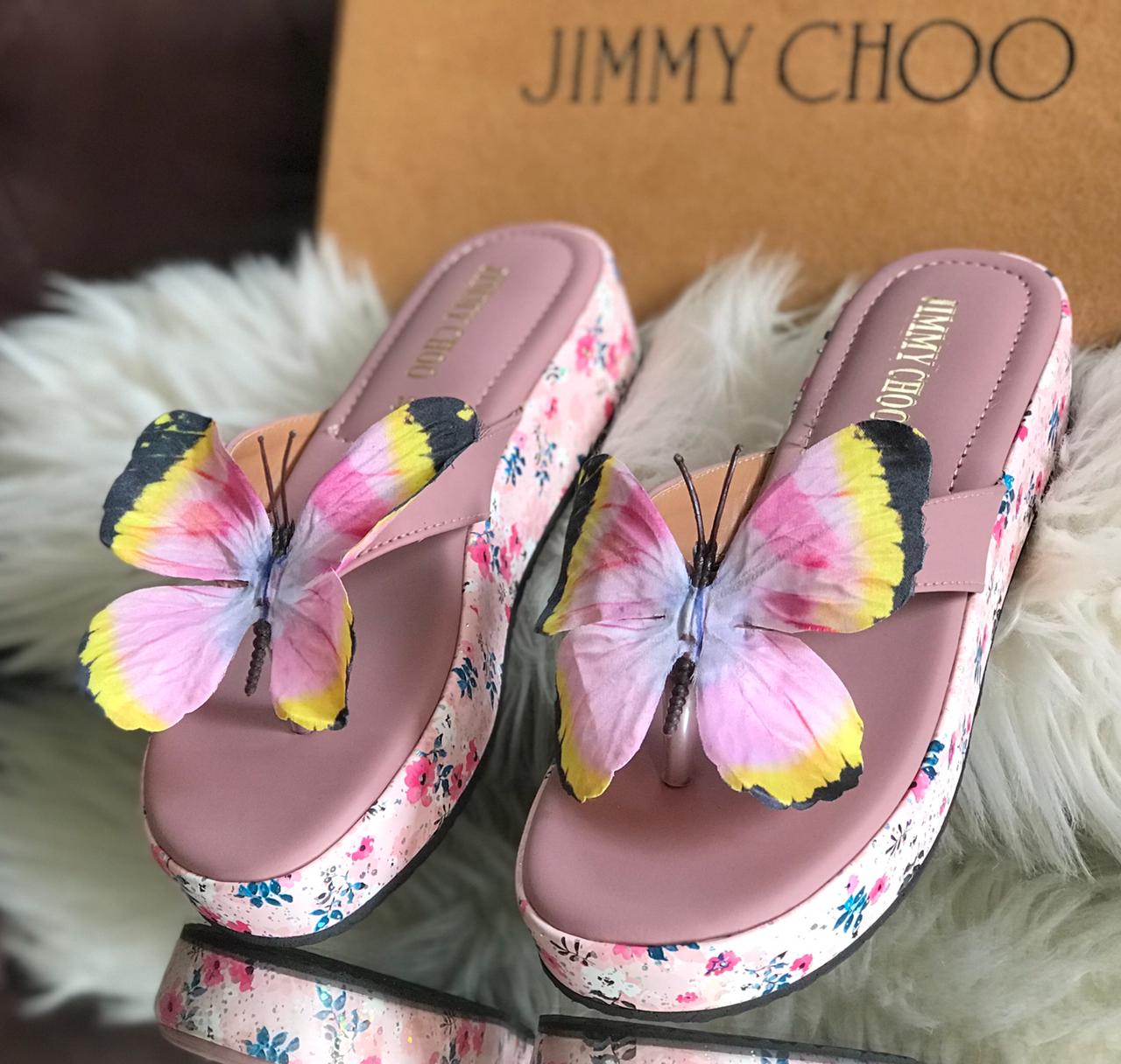 Jimmy Choo Butterfly Wedges with Brand Box