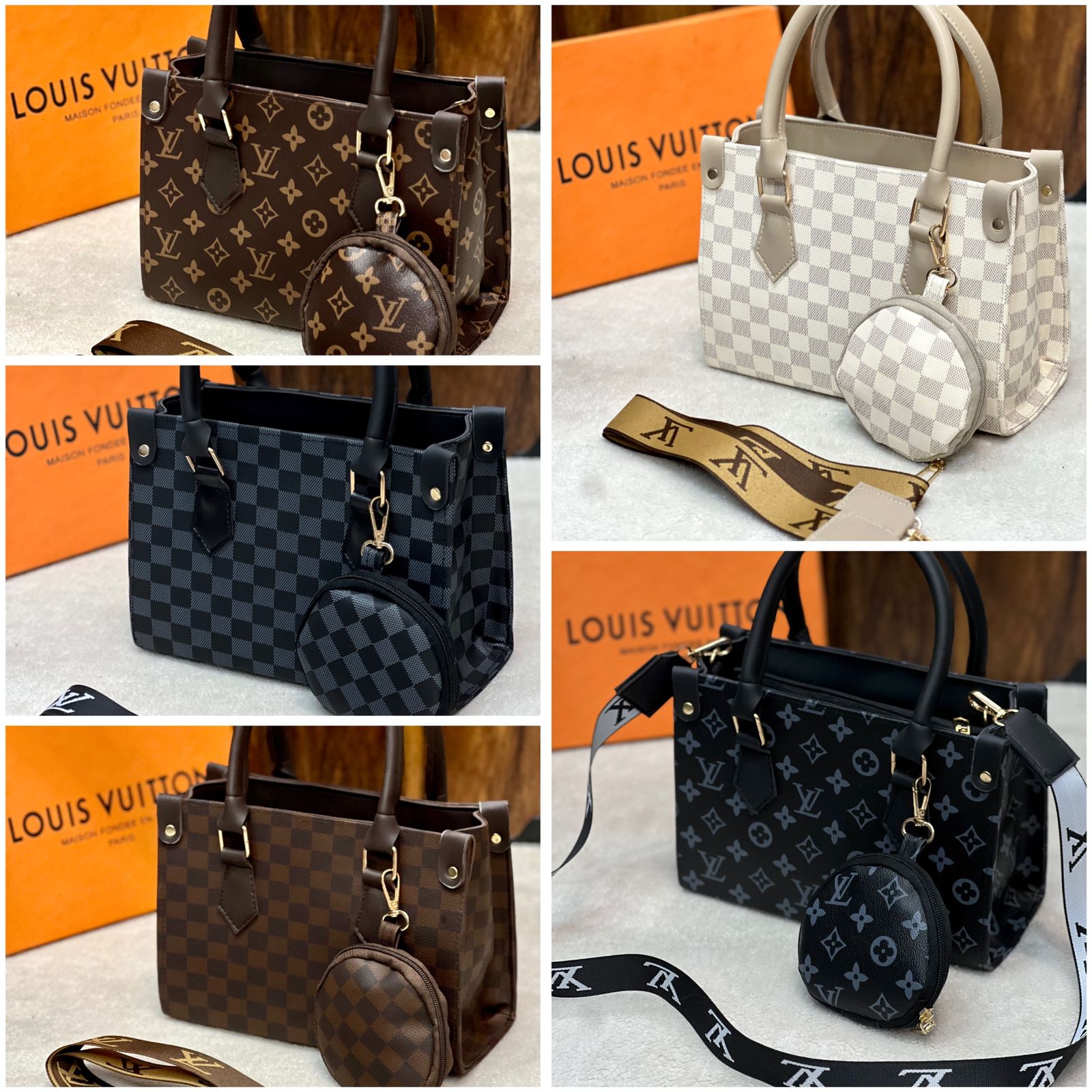 Louis Vuitton 2 Pcs Handbag Set with Long Belt