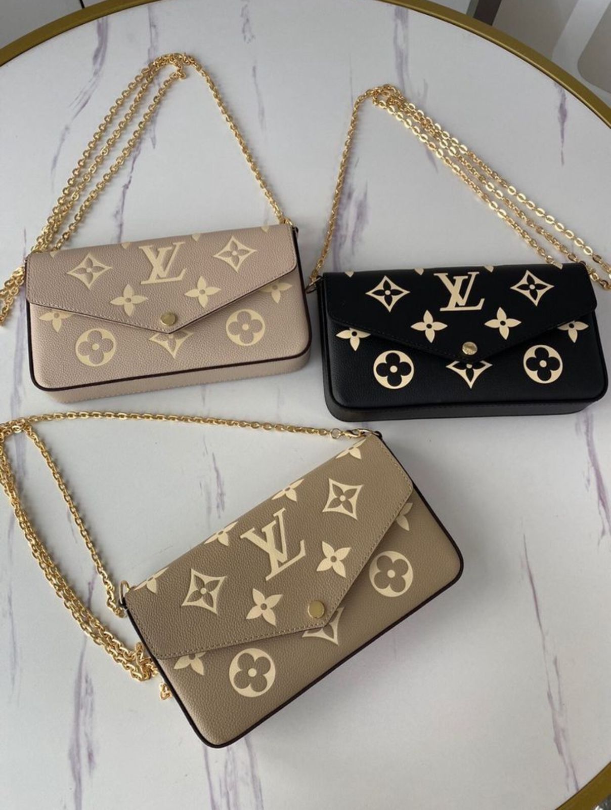 Louis Vuitton Fèlicie Pochette Premium Coded Clutch Bag