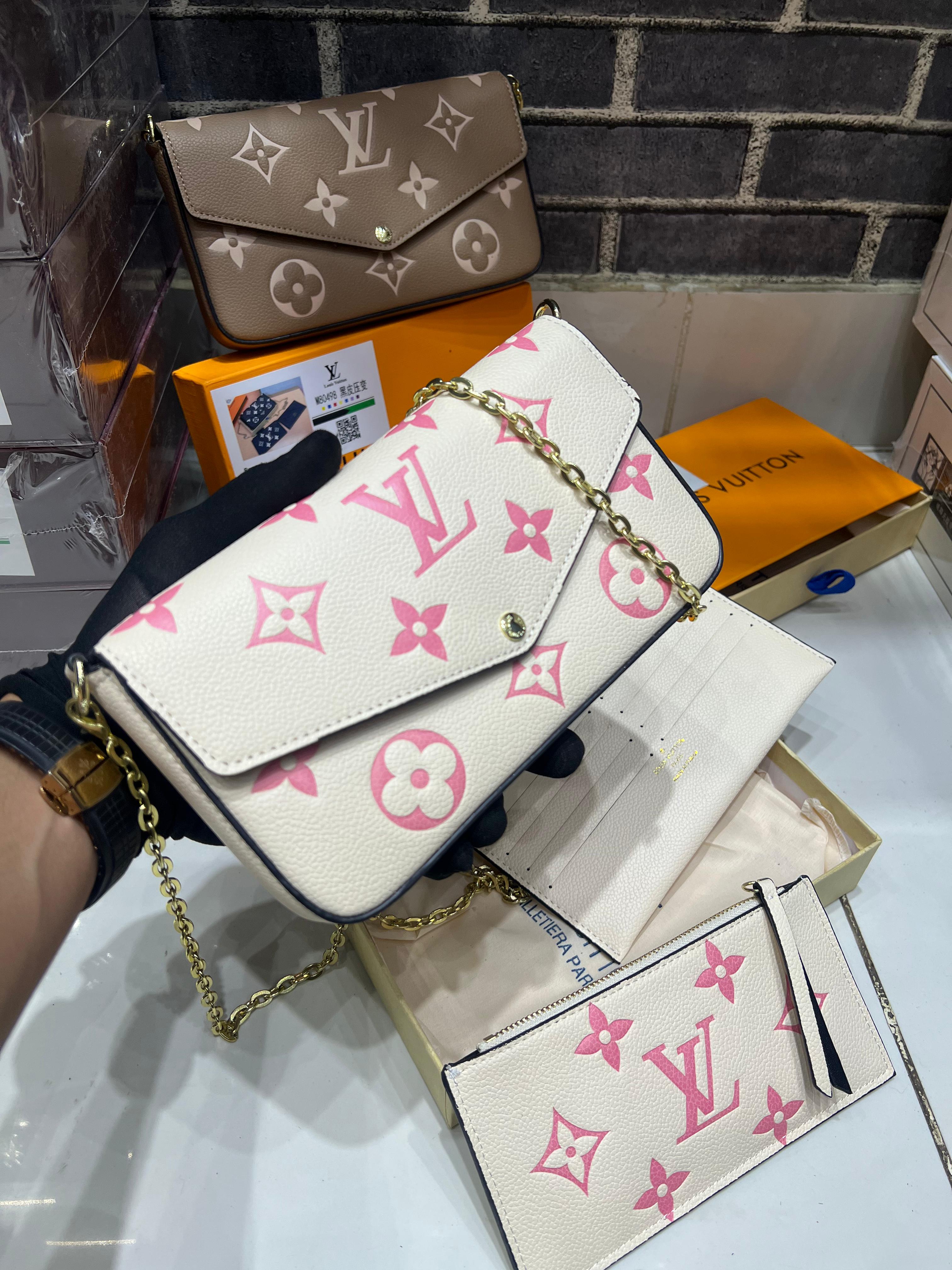 Louis Vuitton Fèlicie Pochette Premium Coded Clutch Bag