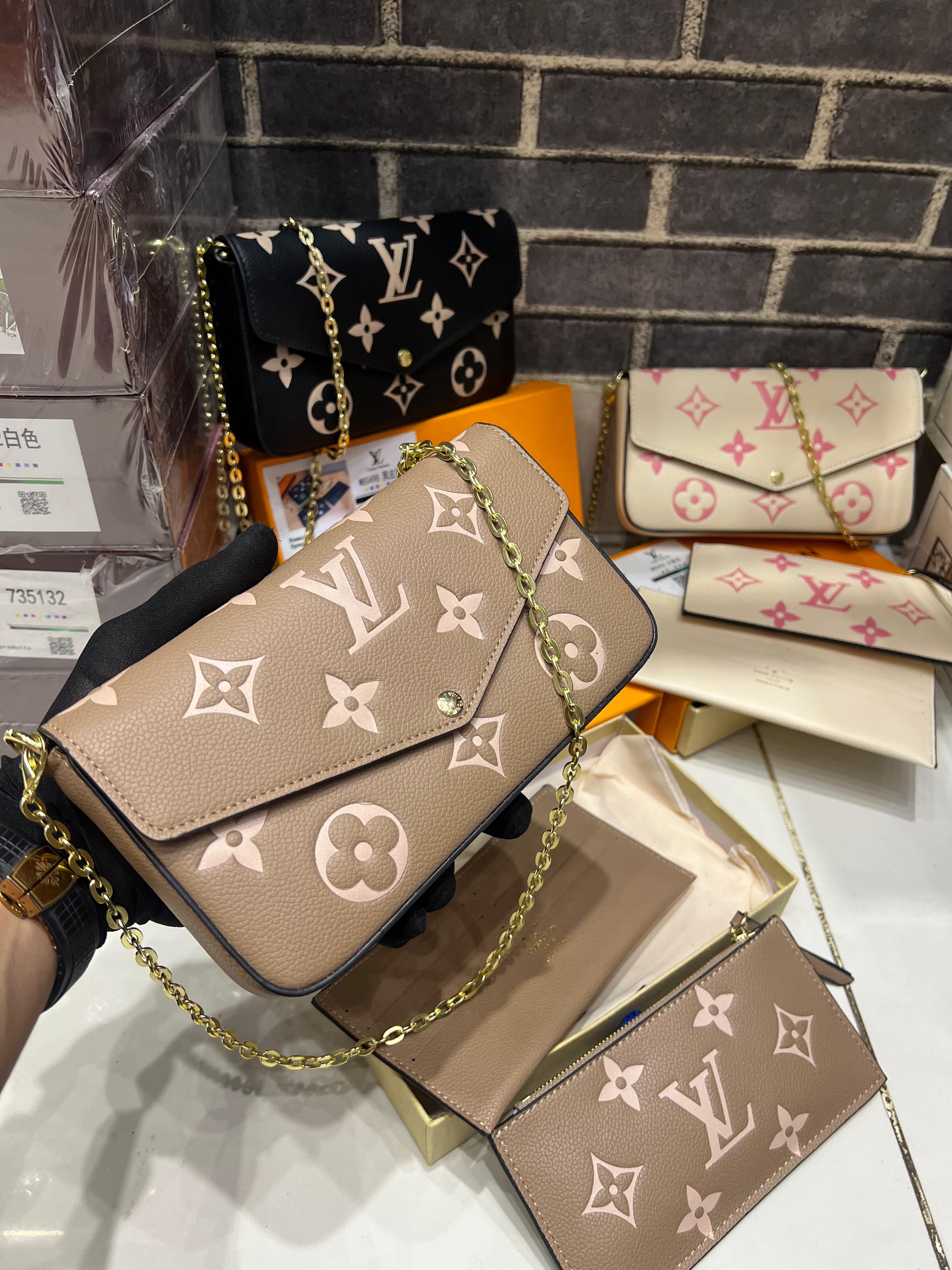 Louis Vuitton Fèlicie Pochette Premium Coded Clutch Bag