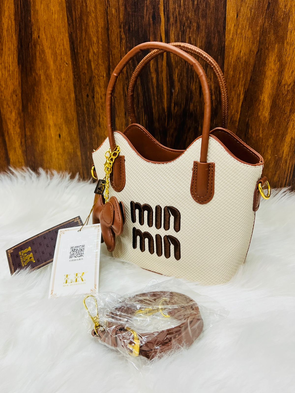 MIN MIN Imported Crossbody Bag with Long Strap