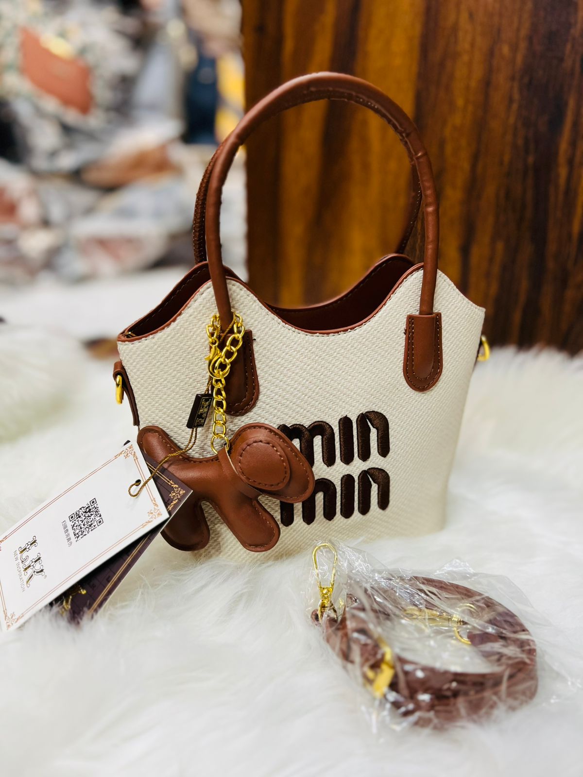 MIN MIN Imported Crossbody Bag with Long Strap