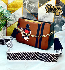 Poison High Quality Crossbody Bag with Front Chain