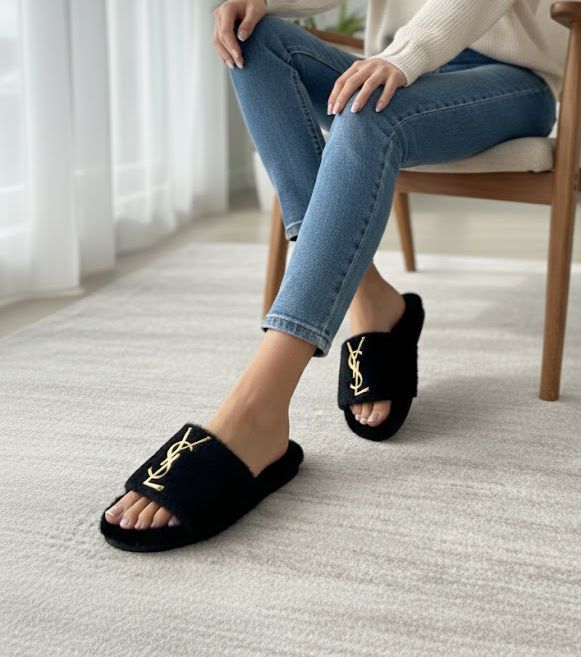 Saint Laurent YSL Furr Extra Soft Slipper