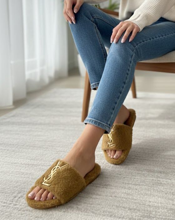 Saint Laurent YSL Furr Extra Soft Slipper