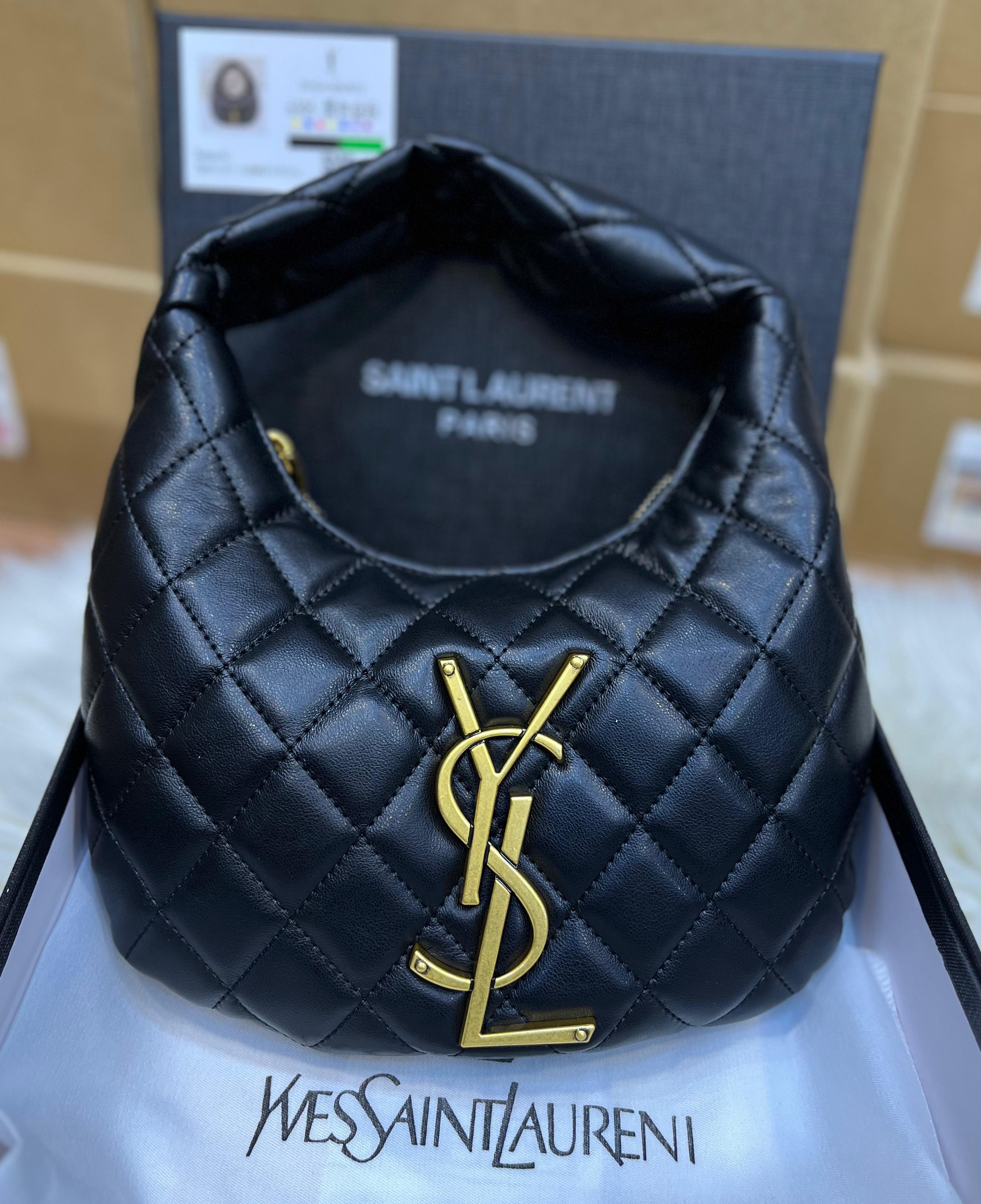 Saint Laurent YSL Icarino Quilted Nappa Hortensia Handbag