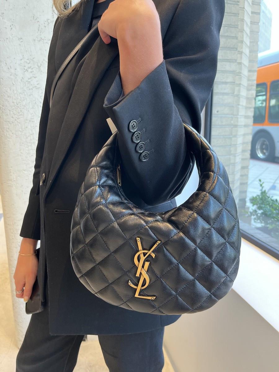 Saint Laurent YSL Icarino Quilted Nappa Hortensia Handbag