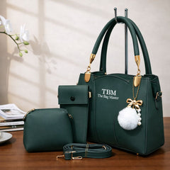TBM The Bag Master 3-Piece Soft Leather Bag Set