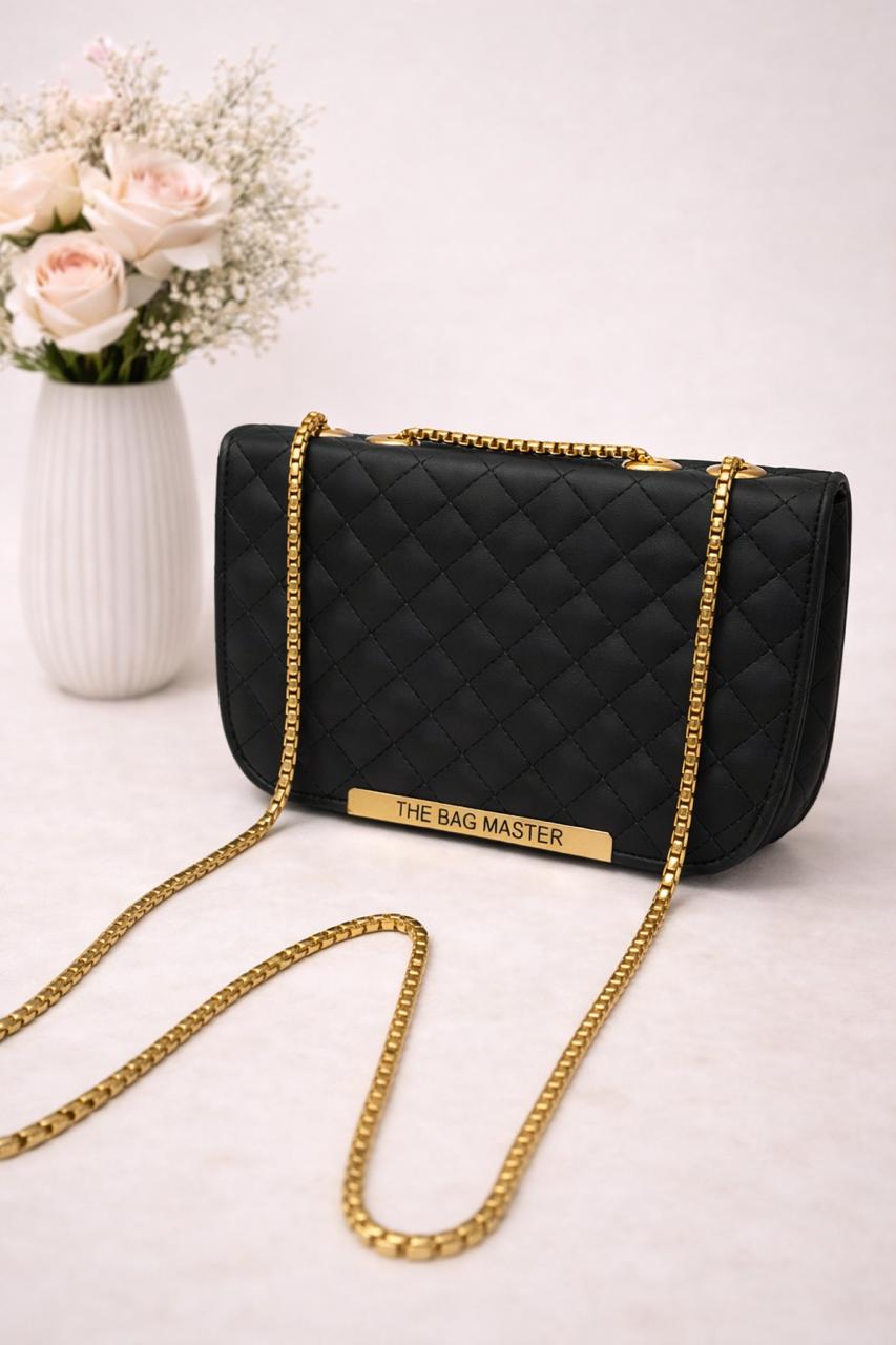 TBM The Bag Master Crossbody Bag with Gold Chain
