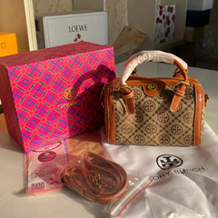 Tory Burch Branded Duffle Bag with Brand Box & Belt