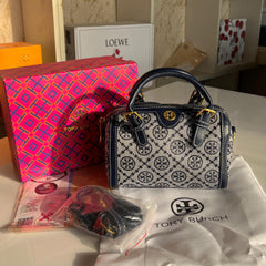 Tory Burch Branded Duffle Bag with Brand Box & Belt