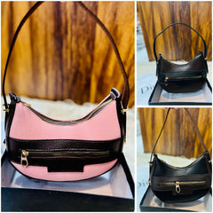 Trendy Moon Bag with Adjustable Belt & Front Pocket